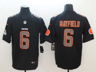 Men's Cleveland Browns #6 Baker Mayfield Black Stitched NFL Limited Rush Impact Jersey