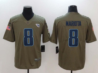 Men's Tennessee Titans #8 Marcus Mariota Olive 2022 Salute To Service Limited Stitched Jersey