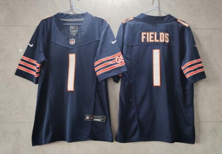Men's Chicago Bears #1 Justin Fields Navy Blue 2023 F.U.S.E. Vapor Untouchable Limited Stitched Football Jersey