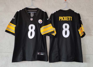 Men's Pittsburgh Steelers #8 Kenny Pickett Black 2023 F.U.S.E. Vapor Untouchable Limited Stitched Football Jersey