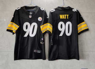Men's Pittsburgh Steelers #90 T.J. Watt Black 2023 F.U.S.E. Vapor Untouchable Limited Stitched Football Jersey