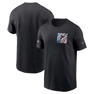 Men's Atlanta Falcons 2023 NFL Crucial Catch Sideline Tri-Blend Nike Black T-Shirt