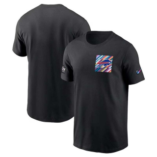 Men's Buffalo Bills 2023 NFL Crucial Catch Sideline Tri-Blend Nike Black T-Shirt