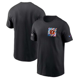 Men's Cincinnati Bengals 2023 NFL Crucial Catch Sideline Tri-Blend Nike Black T-Shirt