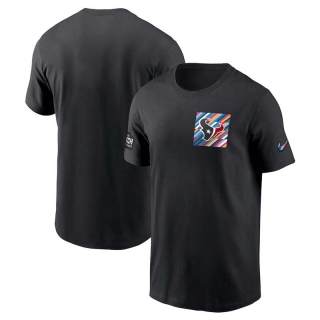 Men's Houston Texans 2023 NFL Crucial Catch Sideline Tri-Blend Nike Black T-Shirt
