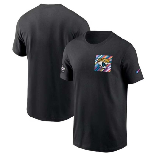 Men's Jacksonville Jaguars 2023 NFL Crucial Catch Sideline Tri-Blend Nike Black T-Shirt
