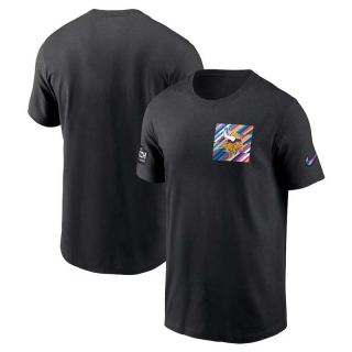 Men's Minnesota Vikings 2023 NFL Crucial Catch Sideline Tri-Blend Nike Black T-Shirt