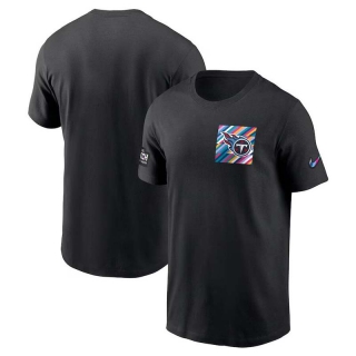 Men's Tennessee Titans 2023 NFL Crucial Catch Sideline Tri-Blend Nike Black T-Shirt