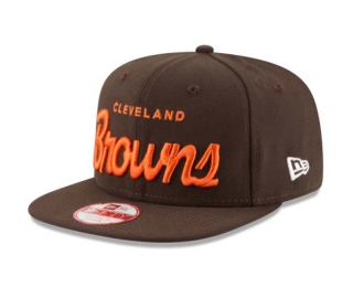 NFL Cleveland Browns New Era Brown Script 9FIFTY Snapback Hat 2026