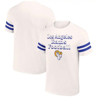 Men's Los Angeles Rams NFL x Darius Rucker Collection By Fanatics Cream Vintage T-Shirt