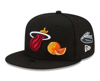 NBA Miami Heat New Era Black 9FIFTY Snapback Hat 2014