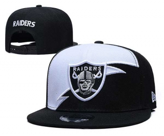 NFL Las Vegas Raiders New Era Black White 9FIFTY Snapback Hat 6064