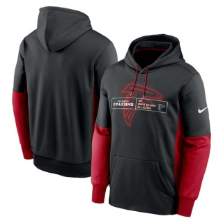 Men's NFL Atlanta Falcons Nike Black Color Block Fleece Performance Pullover Hoodie