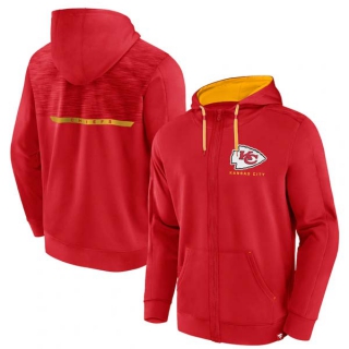 Men's NFL Kansas City Chiefs Fanatics Branded Red Defender Evo Full-Zip Hoodie