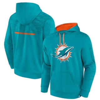 Men's NFL Miami Dolphins Fanatics Branded Aqua Defender Evo Pullover Hoodie