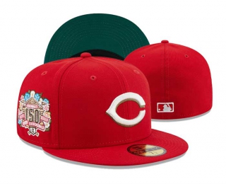 MLB Cincinnati Reds New Era Red 150th Anniversary 59FIFTY Fitted Hat 3001