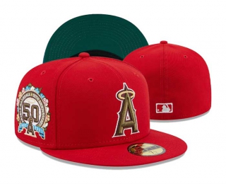 MLB Los Angeles Angels New Era Red 50th Anniversary Spring Training Botanical 59FIFTY Fitted Hat 3001