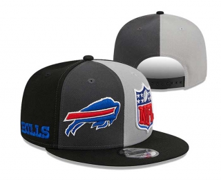 NFL Buffalo Bills New Era Gray Black 2023 Sideline 9FIFTY Snapback Hat 3045