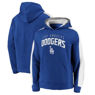 Men's MLB Los Angeles Dodgers Royal White Team Arch Pullover Hoodie