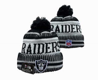 NFL Las Vegas Raiders New Era Black White Cuffed Beanies Knit Hat 3047