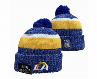 NFL Los Angeles Rams New Era Royal Gold Cuffed Beanies Knit Hat 3048