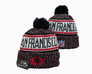 NFL San Francisco 49ers New Era Black Red Cuffed Beanies Knit Hat 3042