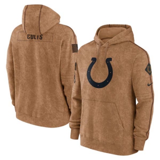 Men's NFL Indianapolis Colts Nike Brown 2023 Salute To Service Club Pullover Hoodie