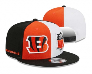 NFL Cincinnati Bengals New Era Orange Black 2023 Sideline 9FIFTY Snapback Hat 3018