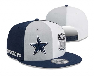 NFL Dallas Cowboys New Era Gray Navy 2023 Sideline 9FIFTY Snapback Hat 3081
