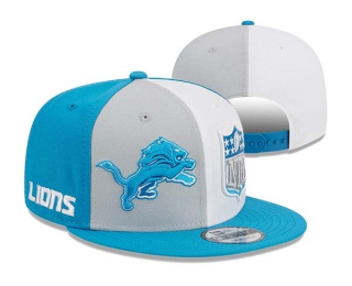 NFL Detroit Lions New Era Gray Blue 2023 Sideline 9FIFTY Snapback Hat 3001