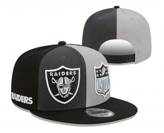 NFL Las Vegas Raiders New Era Gray Black 2023 Sideline 9FIFTY Snapback Hat 3062