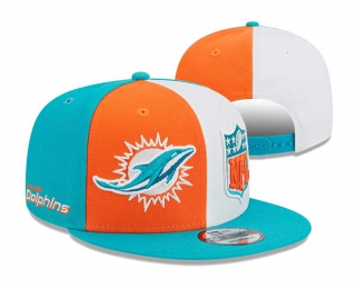 NFL Miami Dolphins New Era Orange Aqua 2023 Sideline 9FIFTY Snapback Hat 3003