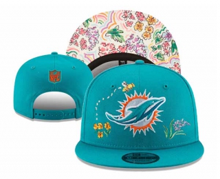 NFL Miami Dolphins New Era Watercolor Floral Aqua 9FIFTY Snapback Hat 3004