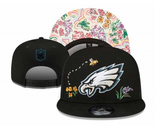 NFL Philadelphia Eagles New Era Watercolor Floral Black 9FIFTY Snapback Hat 3032