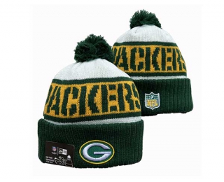 NFL Green Bay Packers New Era Green White 2023 Sideline Beanies Knit Hat 3071