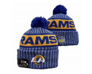 NFL Los Angeles Rams New Era Royal Gold 2023 Sideline Beanies Knit Hat 3049