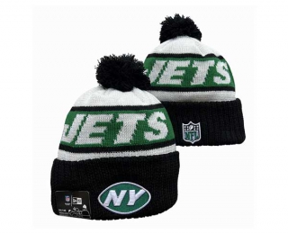 NFL New York Jets New Era Black White 2023 Sideline Beanies Knit Hat 3029