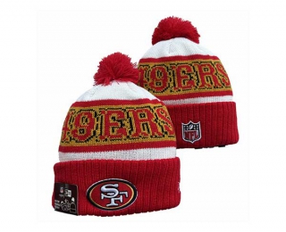 NFL San Francisco 49ers New Era Red White 2023 Sideline Beanies Knit Hat 3054