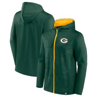 Men's NFL Green Bay Packers Fanatics Branded Green Gold Ball Carrier Full Zip Hoodie