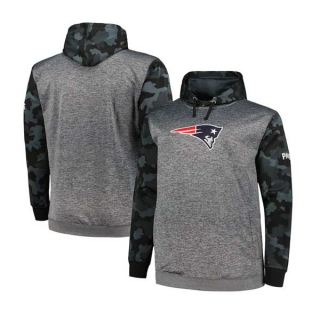 Men's NFL New England Patriots Fanatics Branded Heather Charcoal Big & Tall Camo Pullover Hoodie