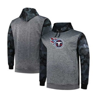 Men's NFL Tennessee Titans Fanatics Branded Heather Charcoal Big & Tall Camo Pullover Hoodie
