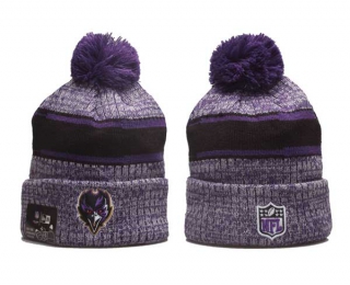 NFL Baltimore Ravens New Era Purple Black 2023 Sideline Cuffed Beanies Knit Hat 5018