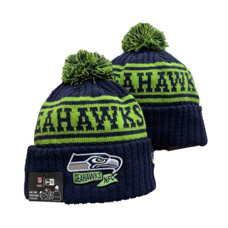 NFL Seattle Seahawks New Era Navy Green 2022 Sideline Cuffed Beanies Knit Hat 3061