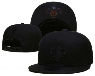 NBA New Orleans Pelicans New Era Black On Black 9FIFTY Snapback Hat 2010