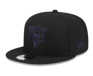 NFL Chicago Bears New Era Black On Black 9FIFTY Snapback Hat 2001