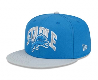 NFL Detroit Lions New Era Blue Gray 9FIFTY Snapback Hat 2001