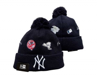 MLB New York Yankees New Era Navy Identity Cuffed Beanies Knit Hat 3023