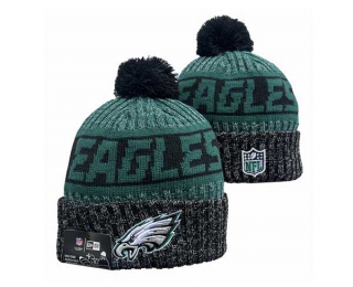 NFL Philadelphia Eagles New Era Midnight Green Pewter 2023 Sideline Tech Cuffed Beanies Knit Hat 3071