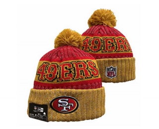 NFL San Francisco 49ers New Era Red Gold 2023 Sideline Tech Cuffed Beanies Knit Hat 3056