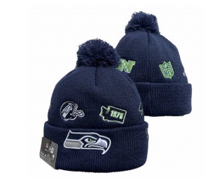 NFL Seattle Seahawks New Era Navy Identity Cuffed Beanies Knit Hat 3063